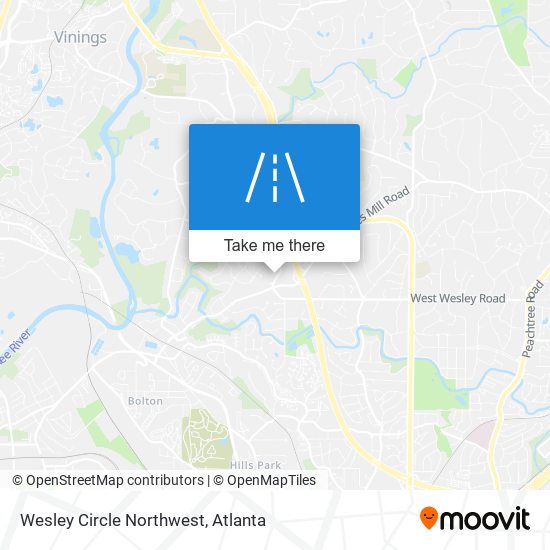 Wesley Circle Northwest map