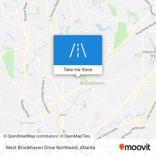 Mapa de West Brookhaven Drive Northeast