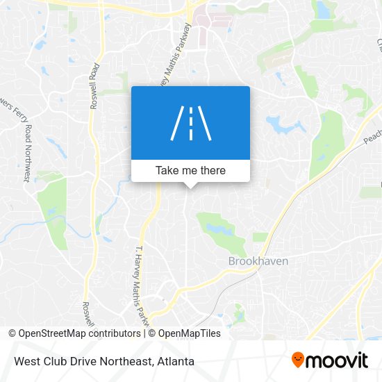 West Club Drive Northeast map