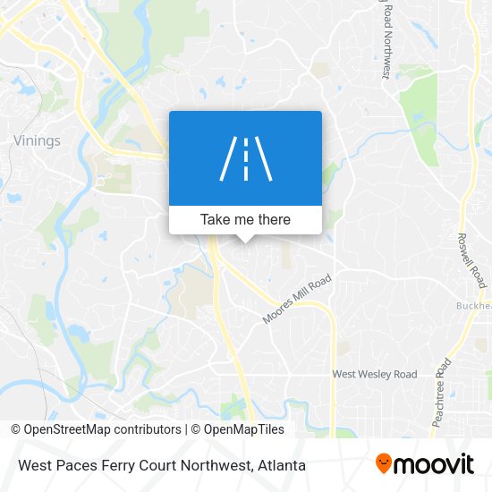 Mapa de West Paces Ferry Court Northwest