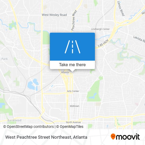 Mapa de West Peachtree Street Northeast