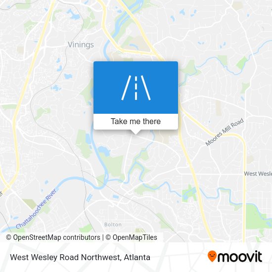 West Wesley Road Northwest map