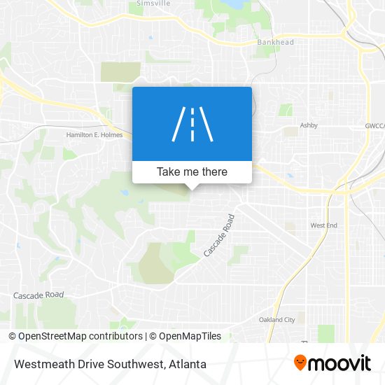 Westmeath Drive Southwest map