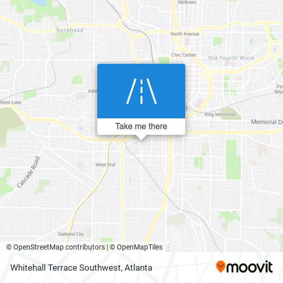 Mapa de Whitehall Terrace Southwest