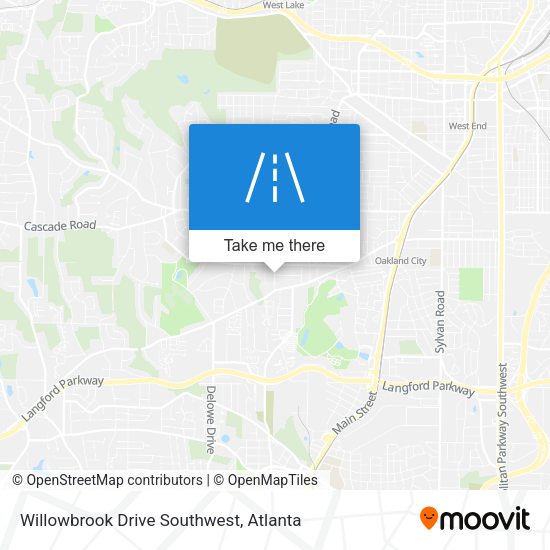 Willowbrook Drive Southwest map
