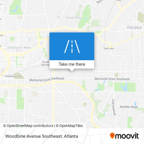 Mapa de Woodbine Avenue Southeast