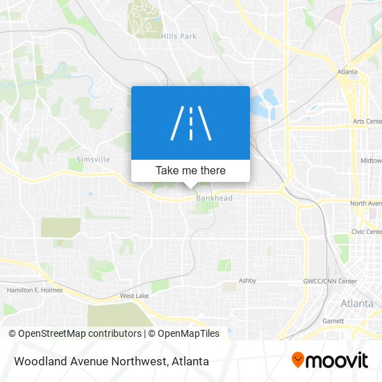 Woodland Avenue Northwest map