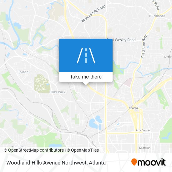 Woodland Hills Avenue Northwest map