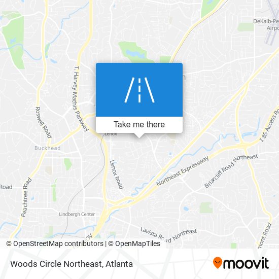 Mapa de Woods Circle Northeast