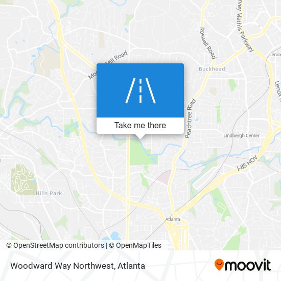 Woodward Way Northwest map