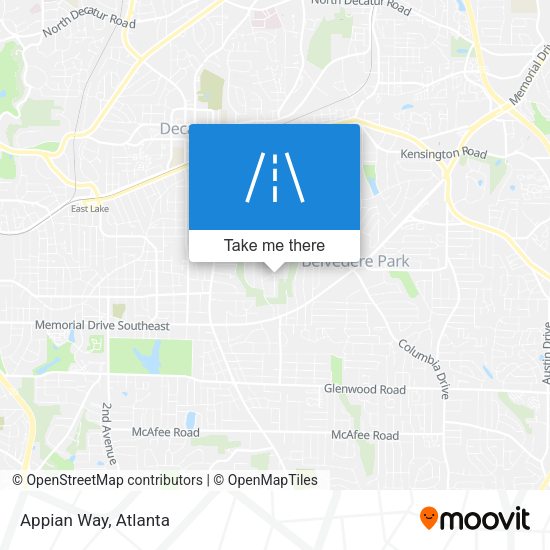 Mapa de Appian Way