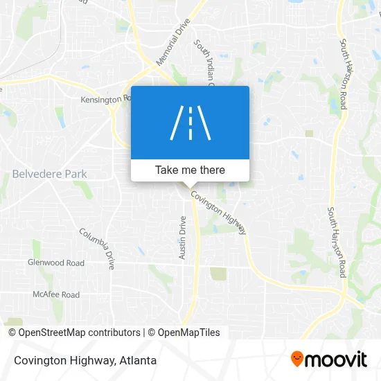 Covington Highway map