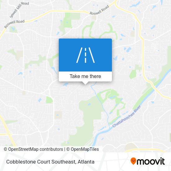 Mapa de Cobblestone Court Southeast