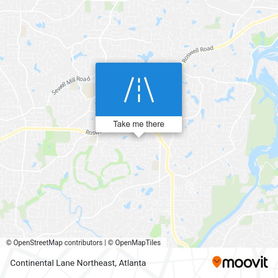 Continental Lane Northeast map