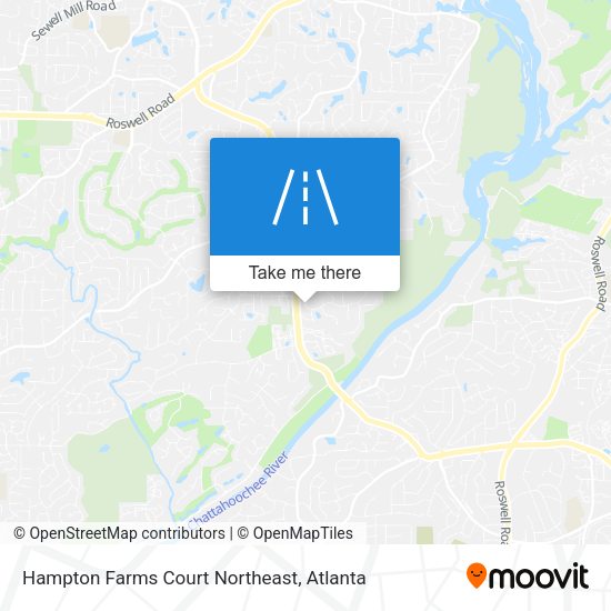 Mapa de Hampton Farms Court Northeast