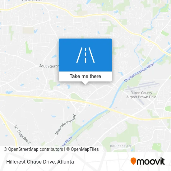 Hillcrest Chase Drive map