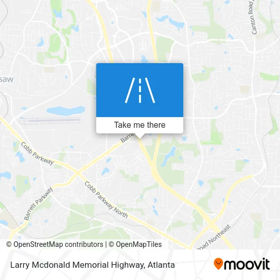 Larry Mcdonald Memorial Highway map