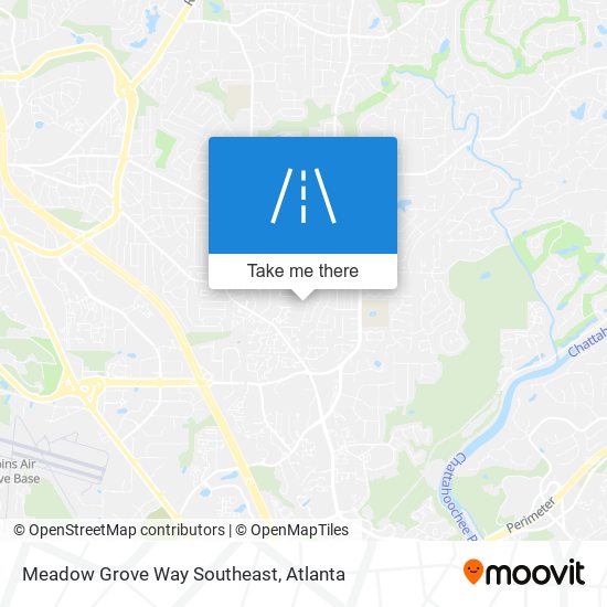 Meadow Grove Way Southeast map