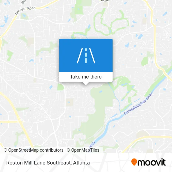 Reston Mill Lane Southeast map