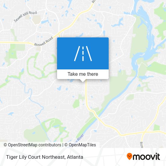 Tiger Lily Court Northeast map