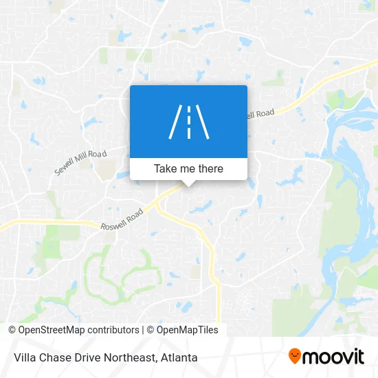 Villa Chase Drive Northeast map