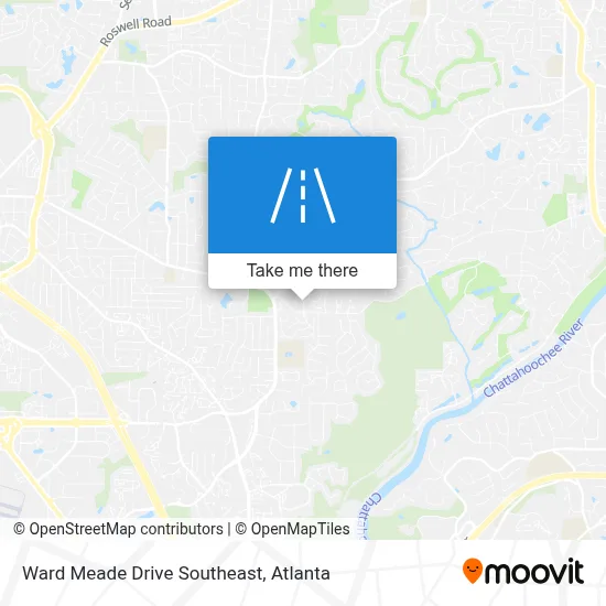 Ward Meade Drive Southeast map