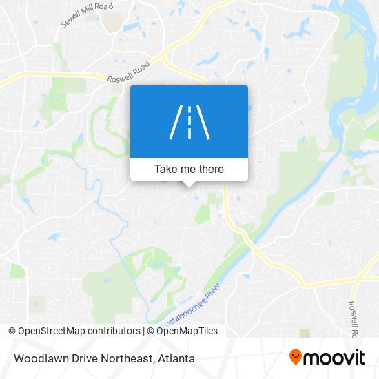 Mapa de Woodlawn Drive Northeast