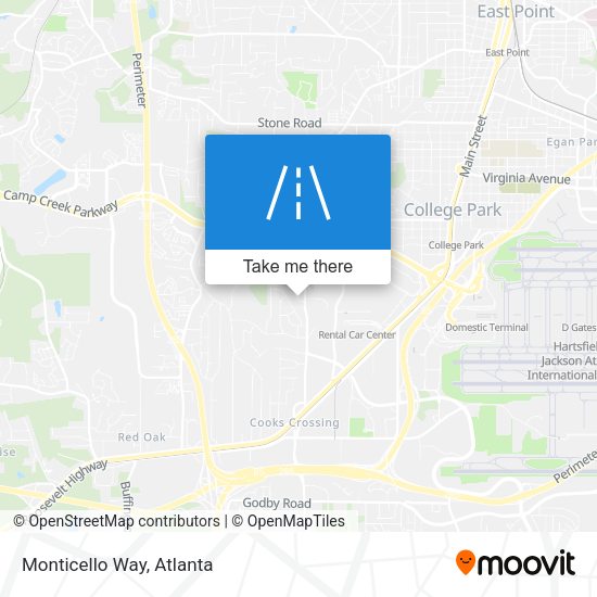 Mapa de Monticello Way