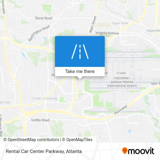 Rental Car Center Parkway map