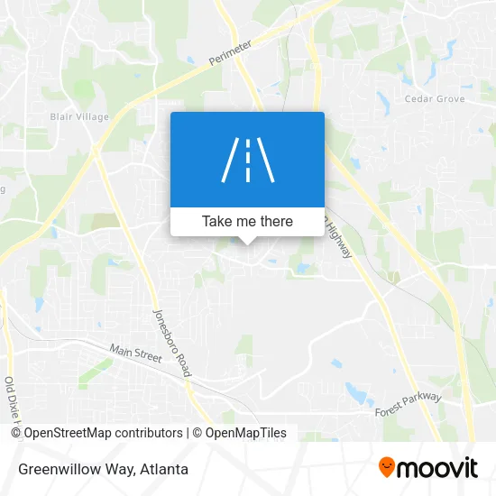 Greenwillow Way map