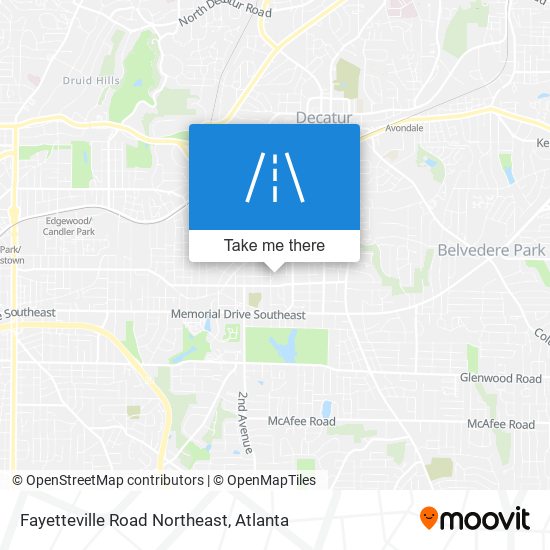 Mapa de Fayetteville Road Northeast