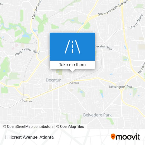 Mapa de Hillcrest Avenue