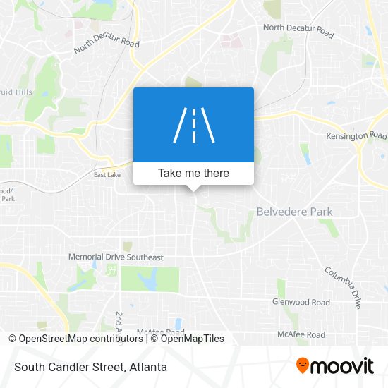 South Candler Street map