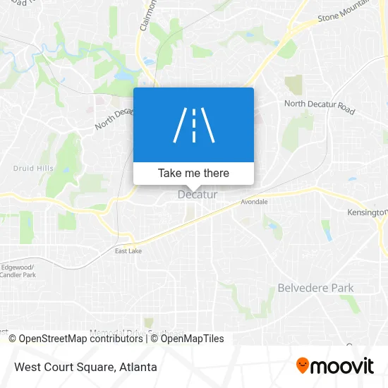 West Court Square map