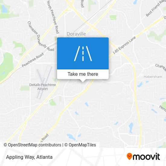 Appling Way map