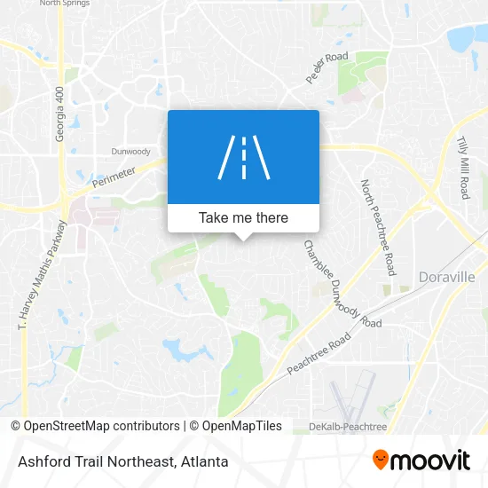 Ashford Trail Northeast map