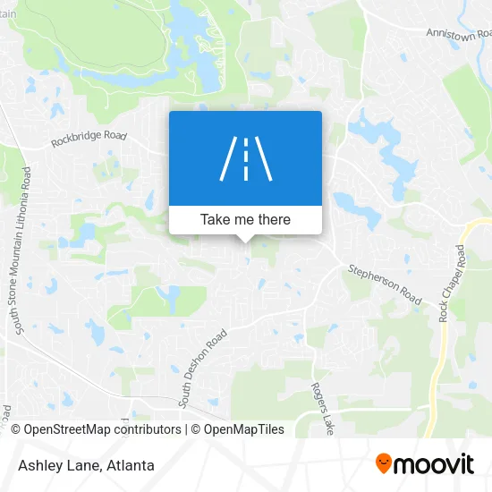 Ashley Lane map