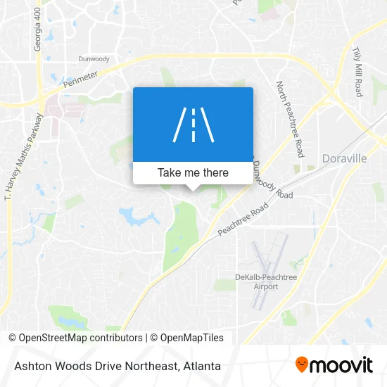 Ashton Woods Drive Northeast map