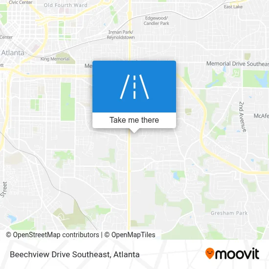 Beechview Drive Southeast map