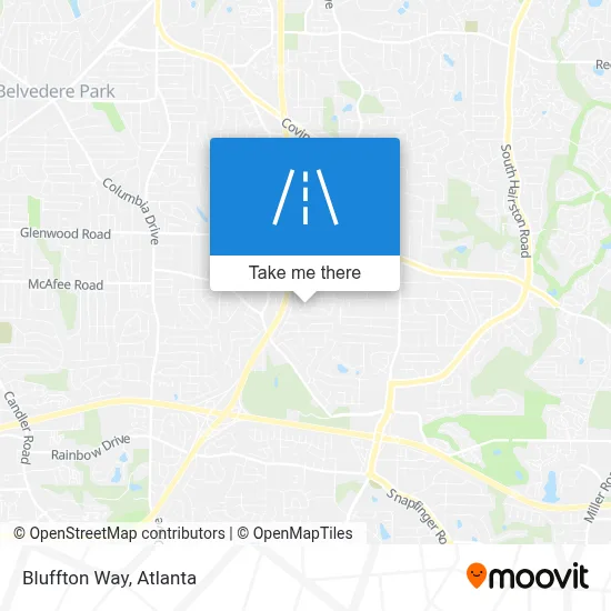 Bluffton Way map