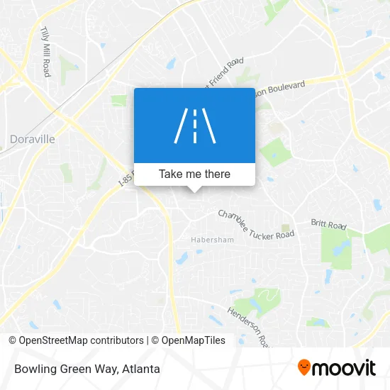 Bowling Green Way map
