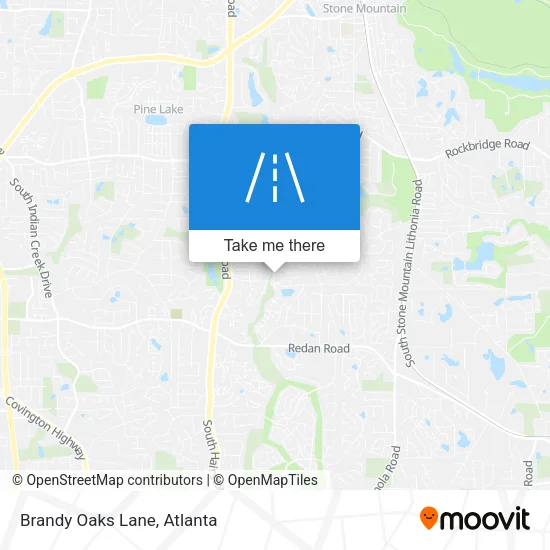 Brandy Oaks Lane map