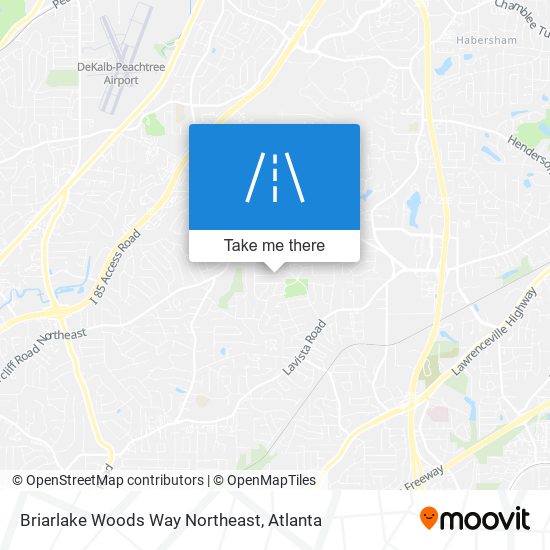 Briarlake Woods Way Northeast map