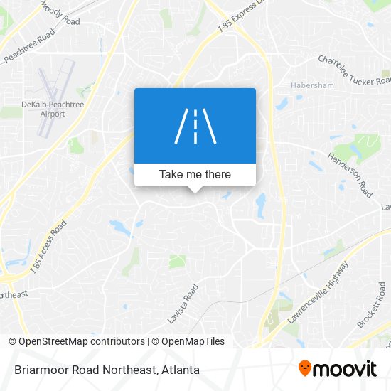 Briarmoor Road Northeast map