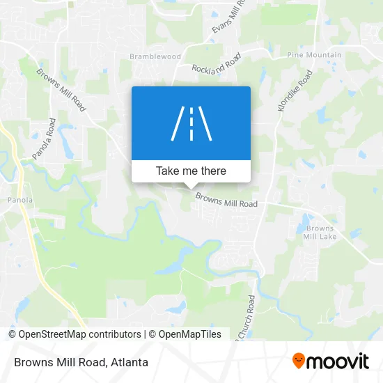 Browns Mill Road map