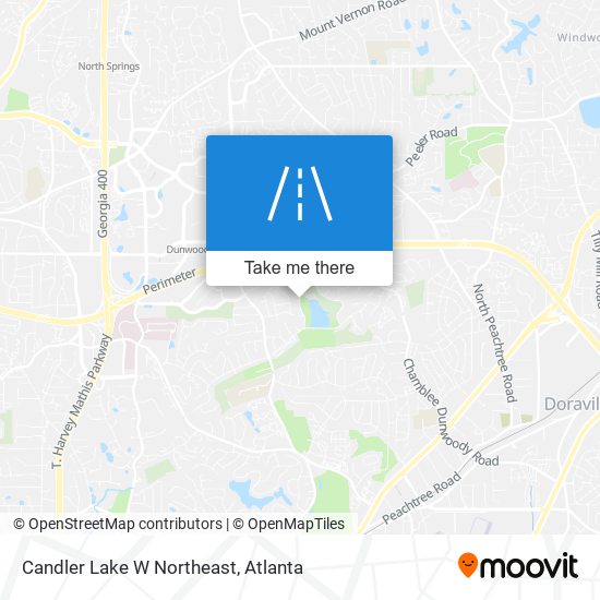 Candler Lake W Northeast map