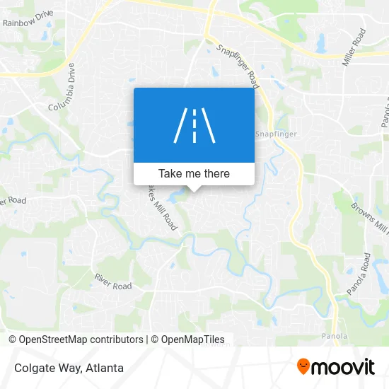 Colgate Way map