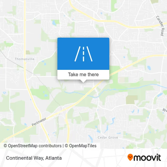 Continental Way map