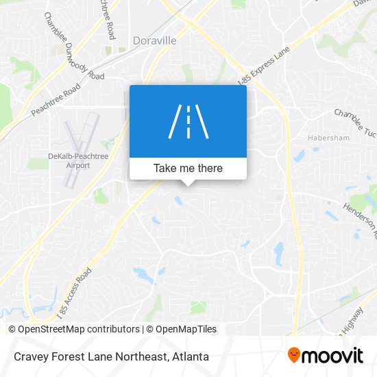 Mapa de Cravey Forest Lane Northeast