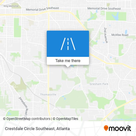 Mapa de Crestdale Circle Southeast